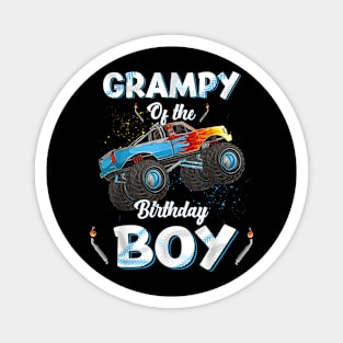 Grampy Of The Birthday Boy Monster Truck Bday Men Grandpa Magnet